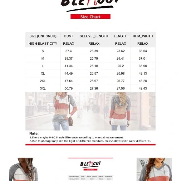 Blencot Lightweight Hooded Sweater Medium White Gray Orange EUC - Picture 5 of 5